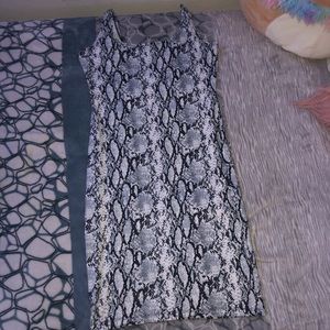 snake print dress